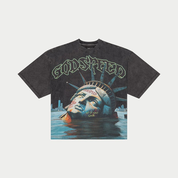 GODSPEED "SUNKEN LIBERTY" TEE (GREY WASH)