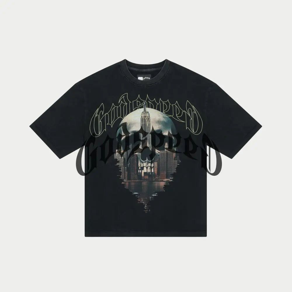 GODSPEED 'SKYLINE' TEE (BLACK WASH)