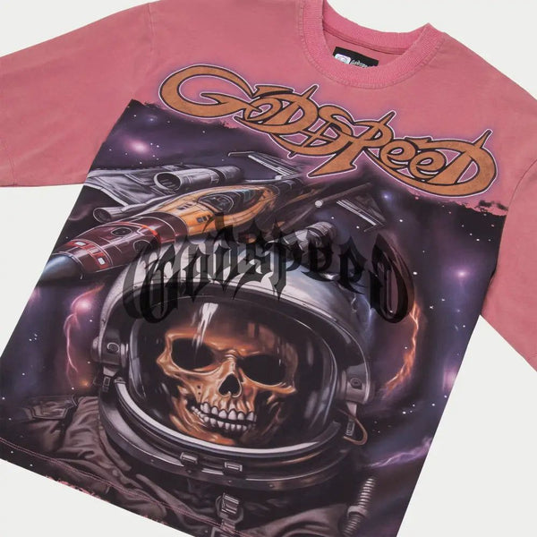 GODSPEED "SPACE TRAVELER" TEE (PINK WASH)