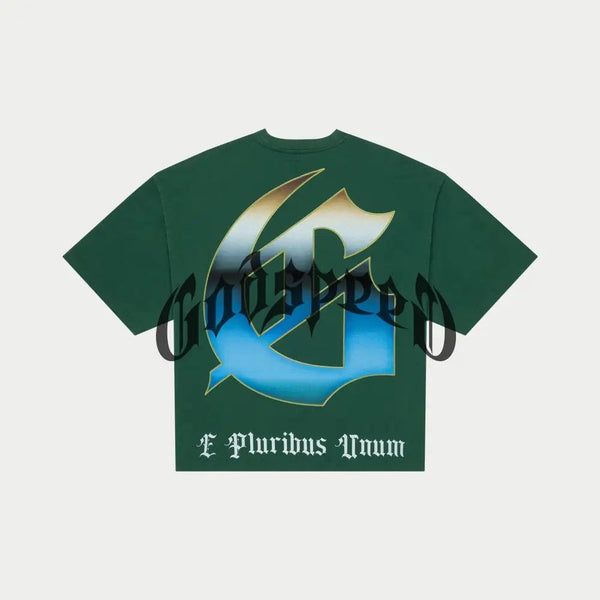GODSPEED "SPUTNIK MOMENT" TEE (HUNTER GREEN WASH)