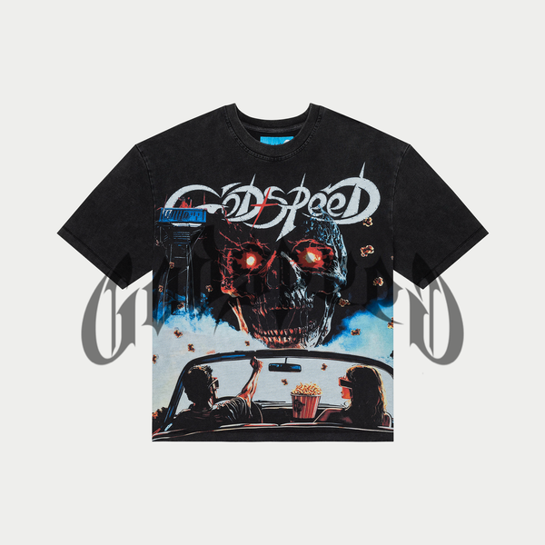 GODSPEED "DRIVE-IN" TEE (BLACK WASH)