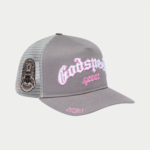Godspeed Trucker Hat (Grey/Pink)