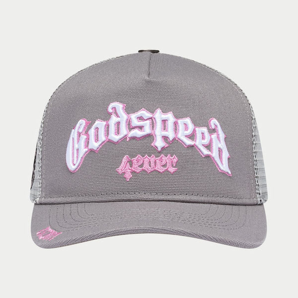Godspeed Trucker Hat (Grey/Pink)