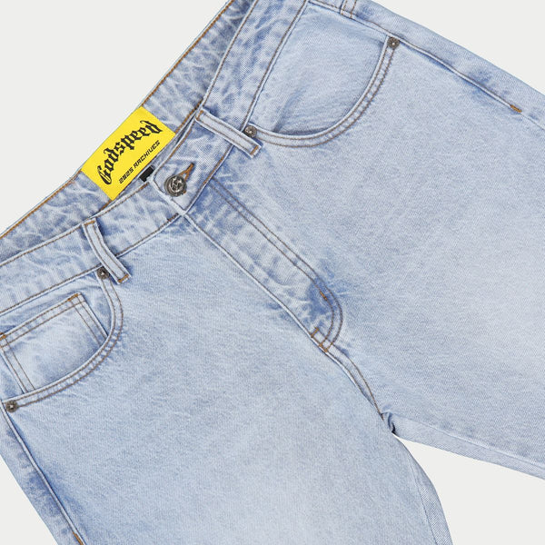 Godspeed Og Logo Flared Denim Stitched (Blue)