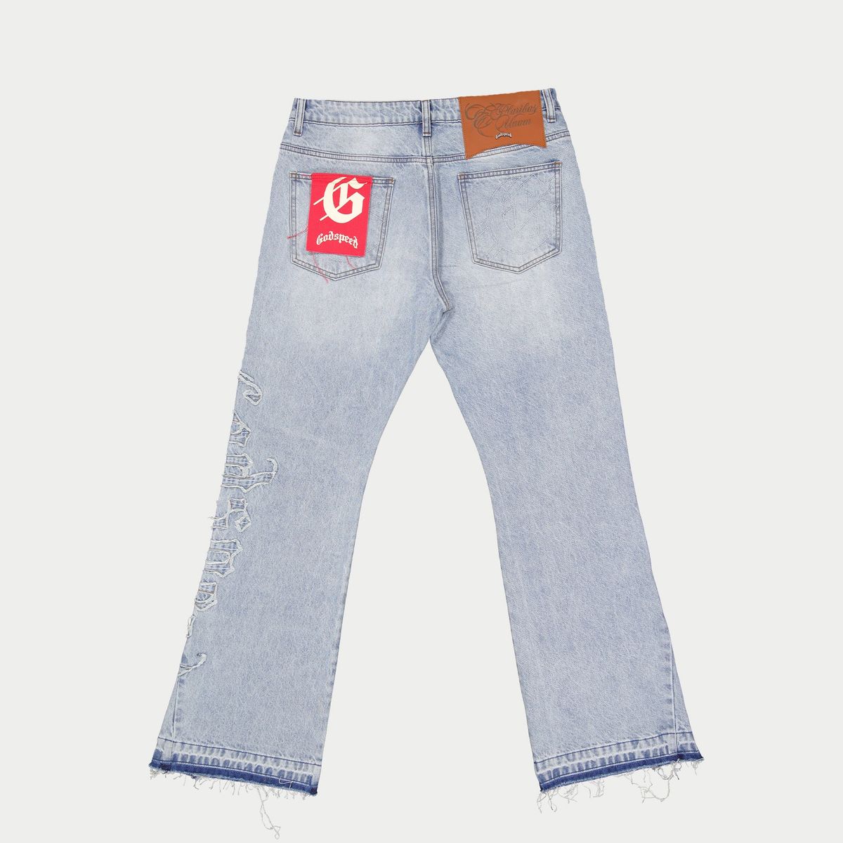 Godspeed Og Logo Flared Denim Stitched (Blue)