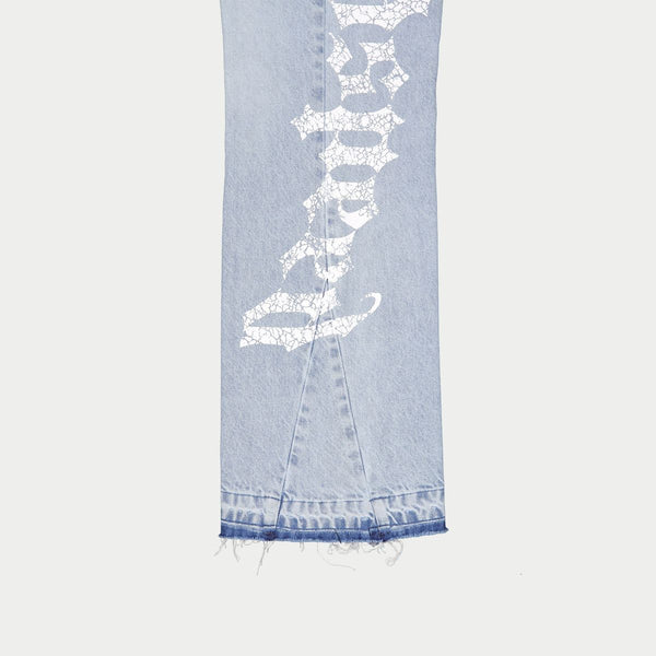 Godspeed Og Logo Flared Denim Printed (Blue Wash)