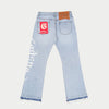 Godspeed Og Logo Flared Denim Printed (Blue Wash)