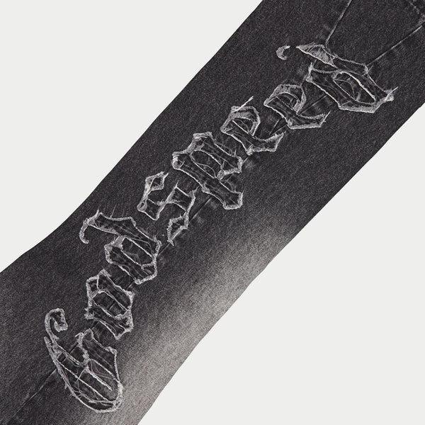 Godspeed Og Logo Flared Denim Stitched (Black Wash)