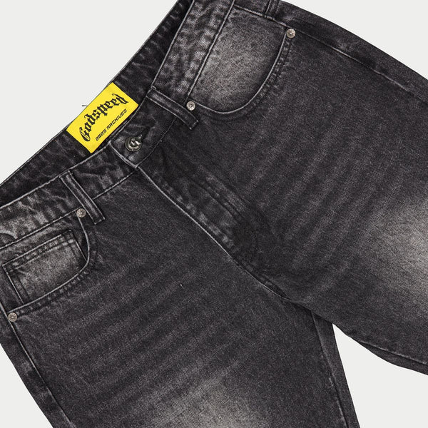 Godspeed Og Logo Flared Denim Stitched (Black Wash)