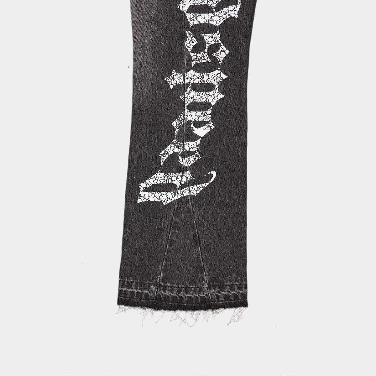 Godspeed Og Logo Flared Denim Printed (Black Wash)