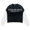 Stile De Amor 'Nero Su Bianco' Longsleeve