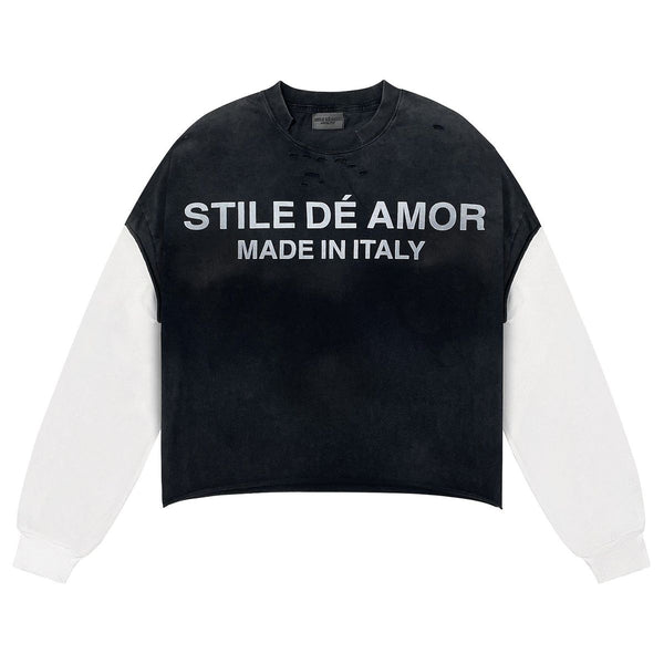 Stile De Amor 'Nero Su Bianco' Longsleeve