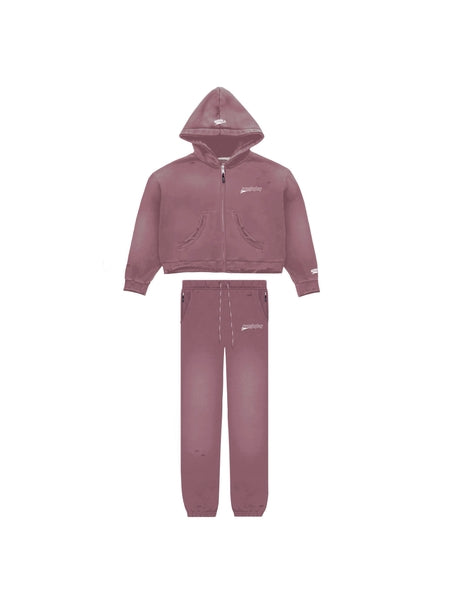 RoughPlay Distressed Sweatsuit (Mauve)