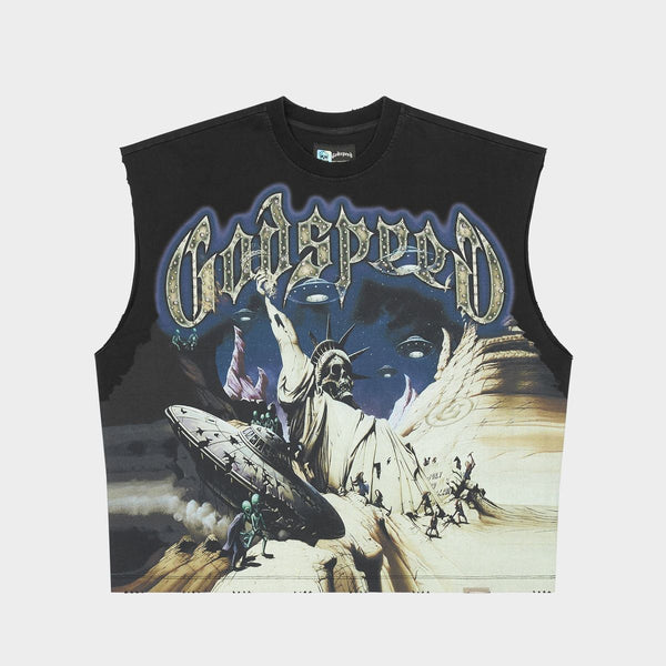 Godspeed 'The Landing Sleeveless' Tee (Black)