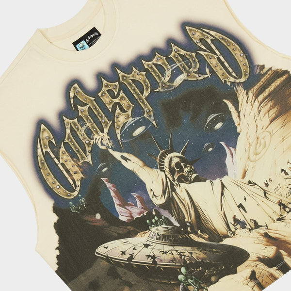 Godspeed 'The Landing Sleeveless' Tee (Bone)
