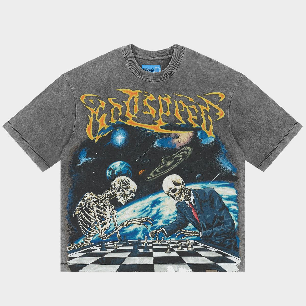 Godspeed 'Checkmate II' Tee (Grey Wash)