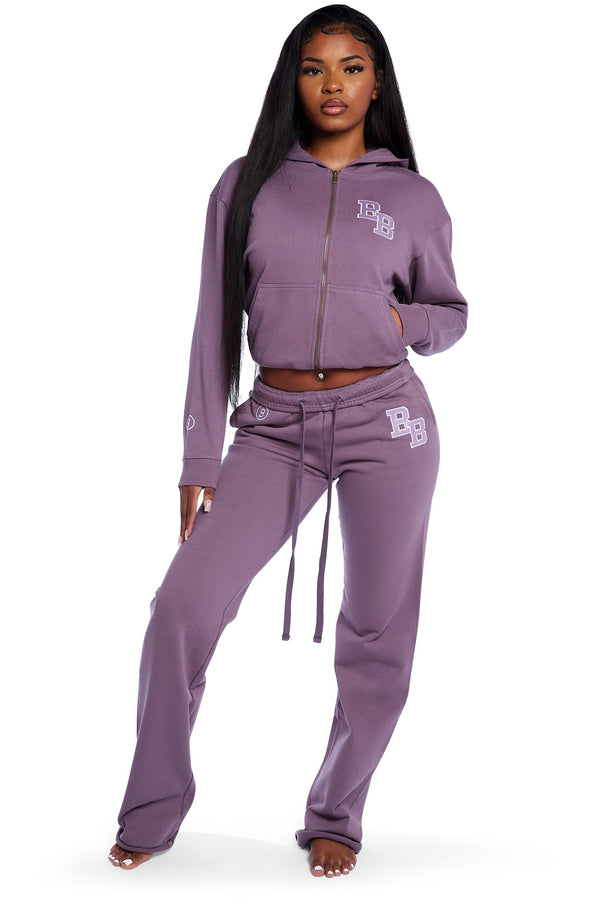 Body By Raven University Sweatsuit (Faded Purple)