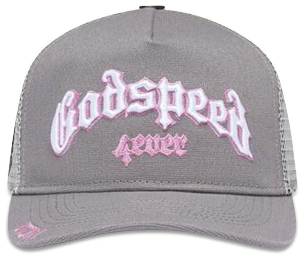 GODSPEED TRUCKER HAT (GREY/PINK)