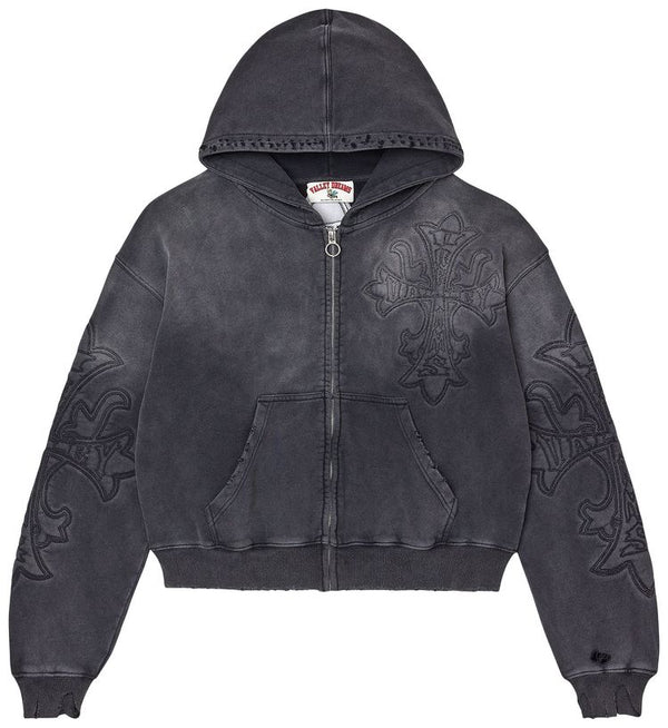 VALE FOREVER CARVER ZIP UP HOODIE (BLACK)