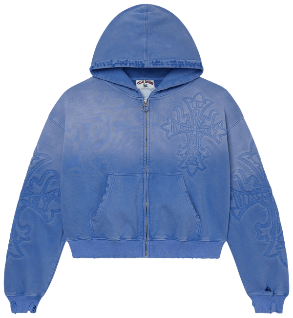 VALE FOREVER CARVER ZIP UP HOODIE (BLUE)