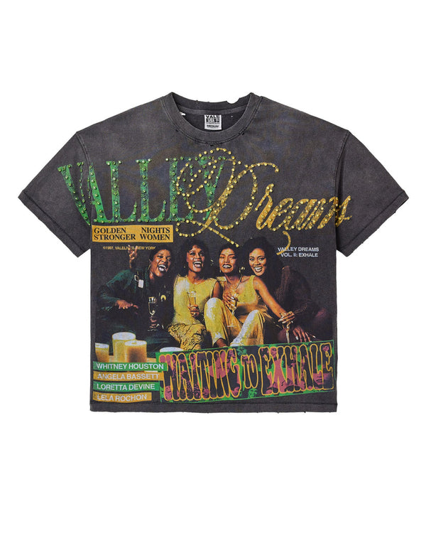 VALE FOREVER XHALE BLING TEE (BLACK)