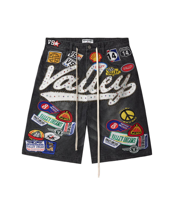 VALE FOREVER BLACK 1980S JORTS (BLACK WASH)