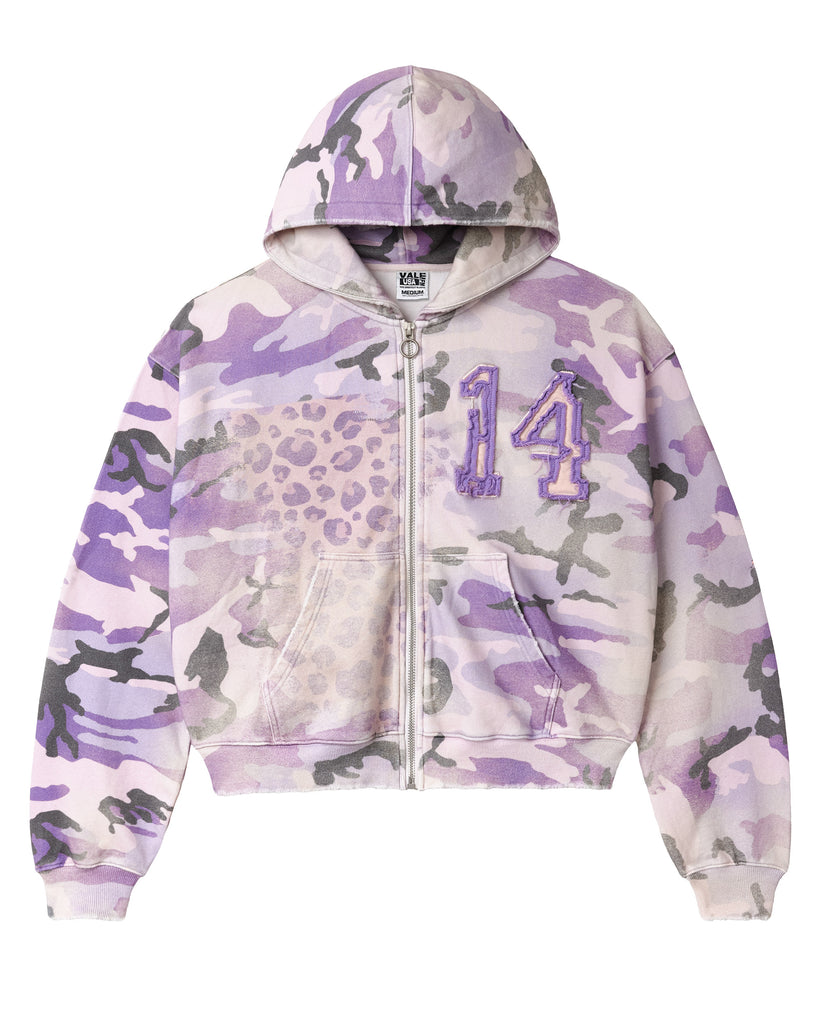 VALE FOREVER PURPLE CAMO ZIP UP