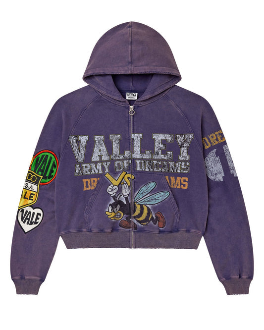 VALE FOREVER ARMY ZIP UP HOODIE