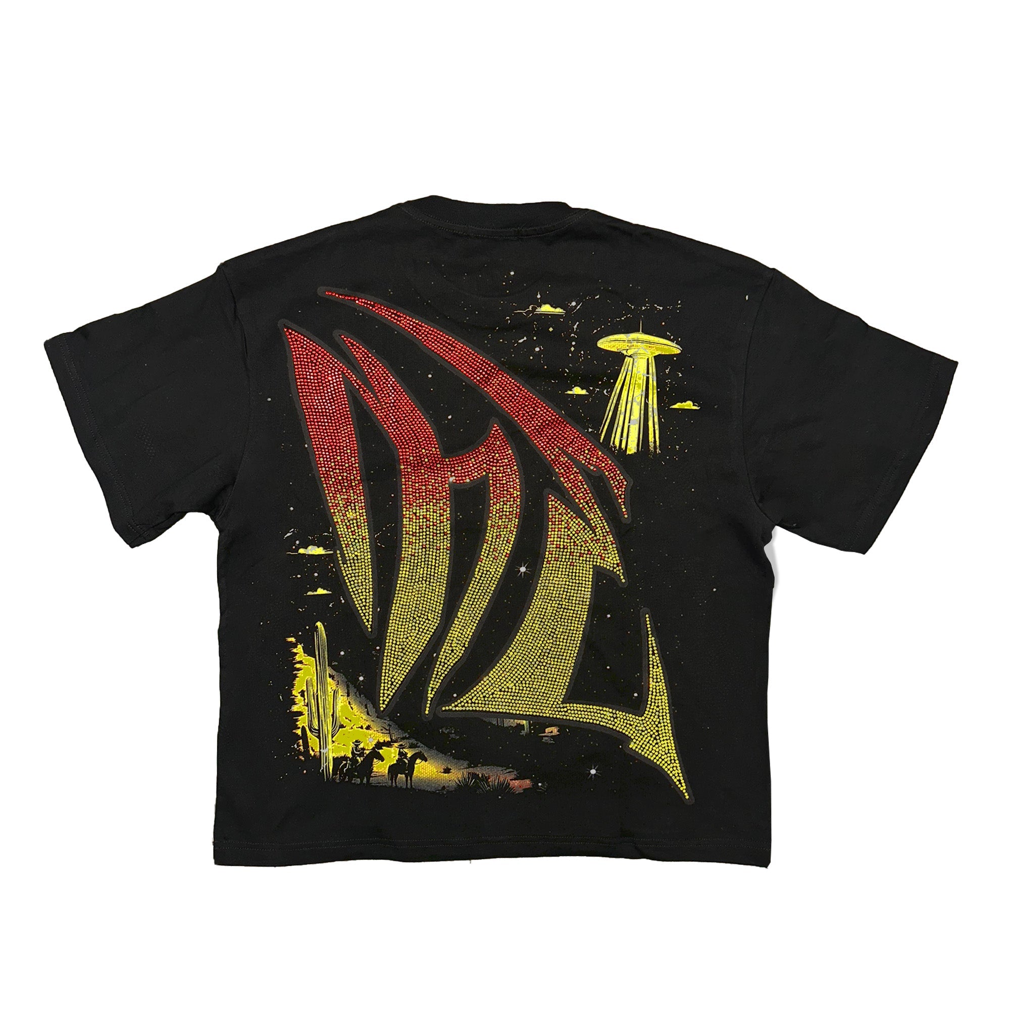 MIXED EMOTION RANGER RHINESTONE TEE (BLACK)