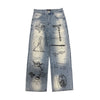 Mixed Emotion Blue Canvas Denim