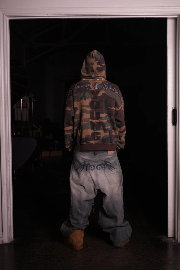 Daven Homme 'Forever Young’ Camo Hoodie
