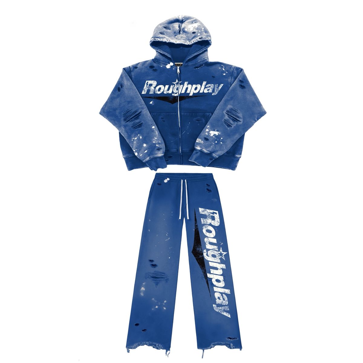 RoughPlay Zip-Up Hoodie Sweatsuit (Blue)