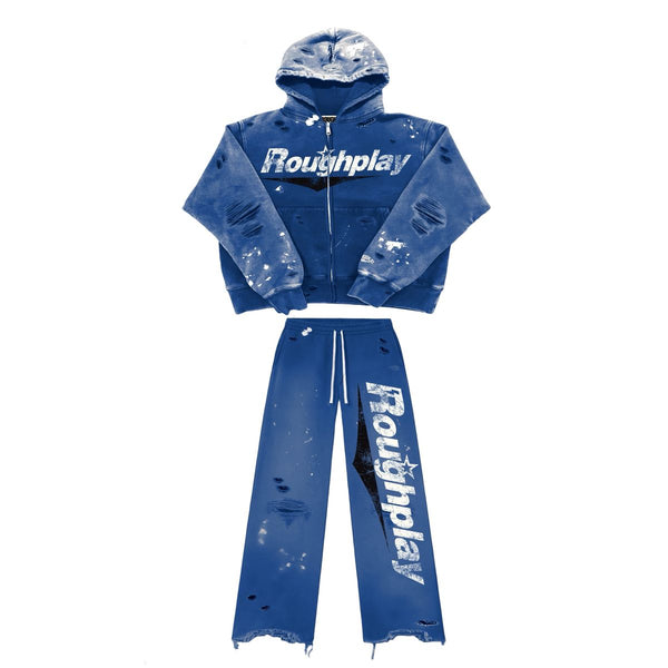 RoughPlay Zip-Up Hoodie Sweatsuit (Blue)