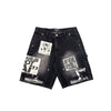 Mixed Emotion Black 'AI' Denim Shorts