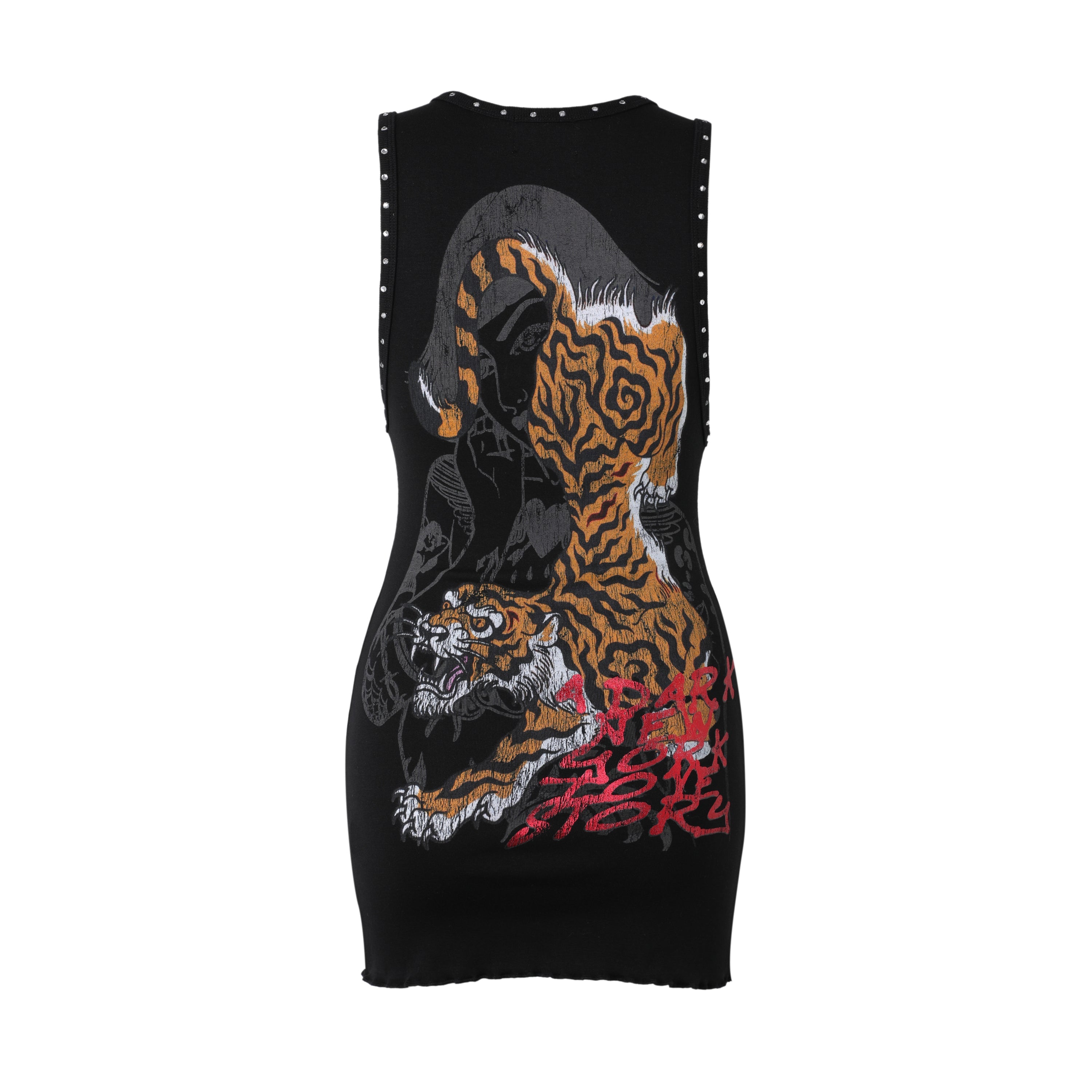 Lost Intricacy Twin Tiger Dress (Black)