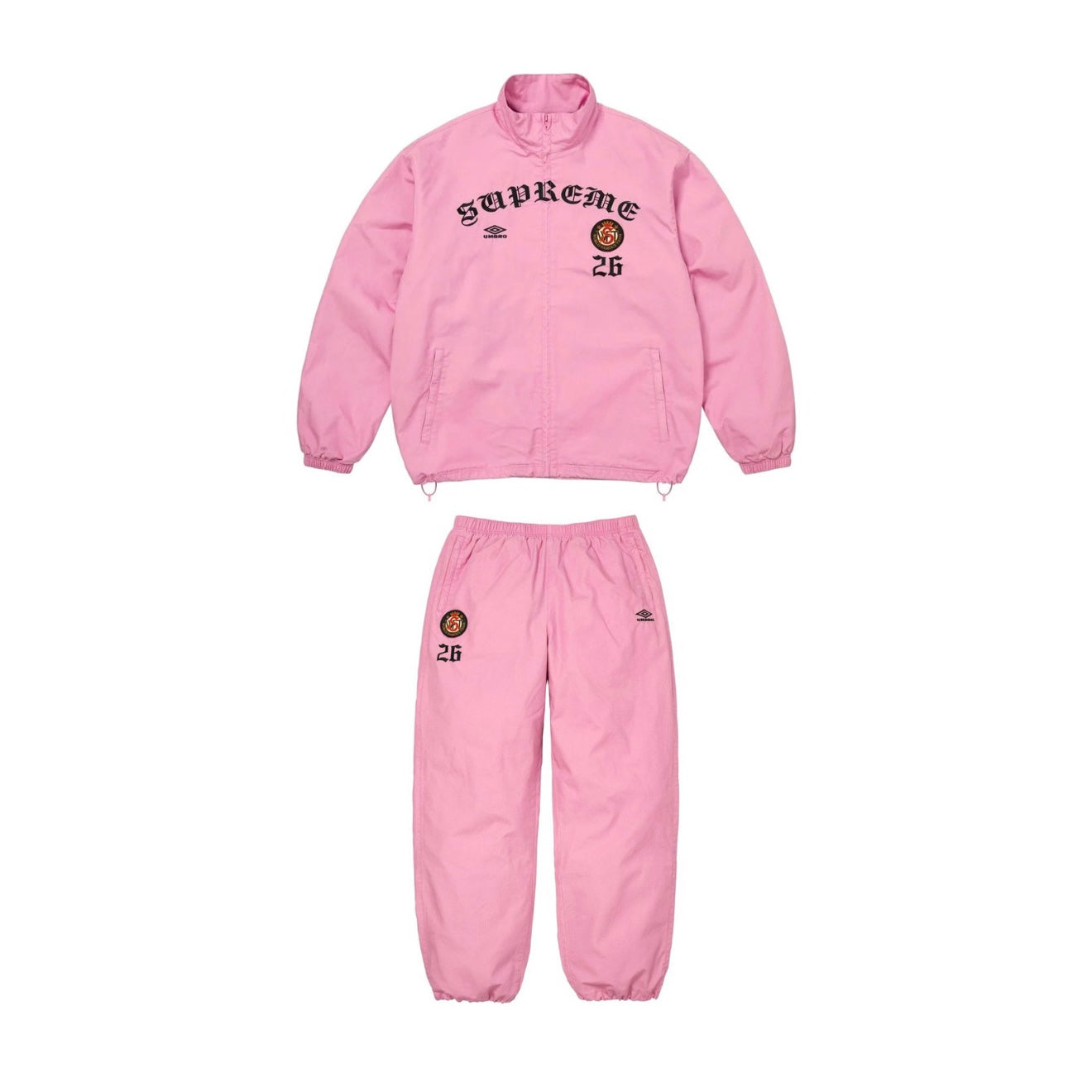 Supreme / Umbro Cotton Ripstop Tracksuit FW26 (Pink)