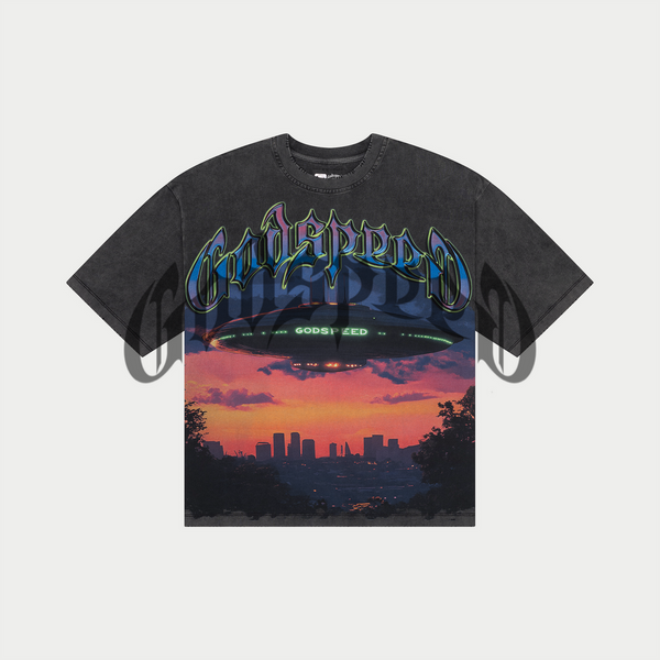 GODSPEED "U.A.P." TEE (GREY WASH)