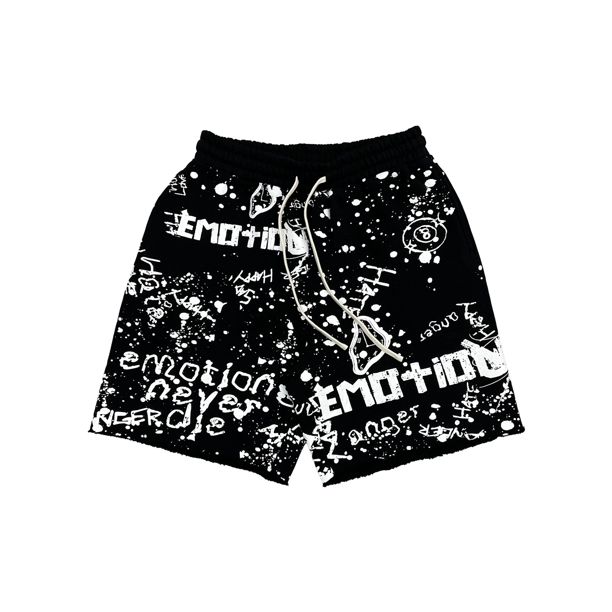Mixed Emotion Graffiti Shorts (Black)