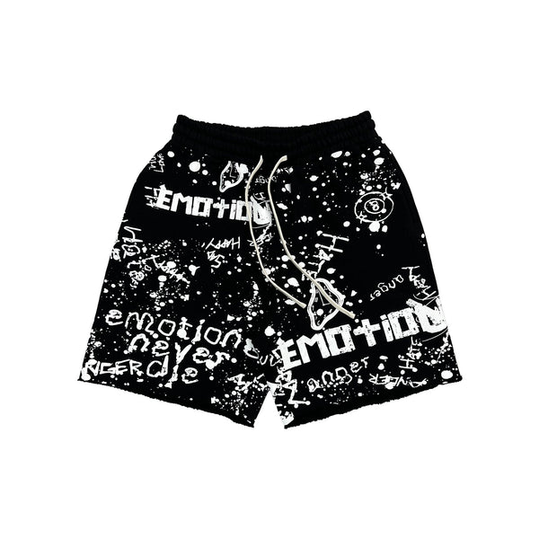 Mixed Emotion Graffiti Shorts (Black)