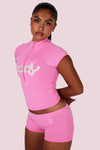 Body By Raven Basics Short Set (Bubblegum Pink/Beige)