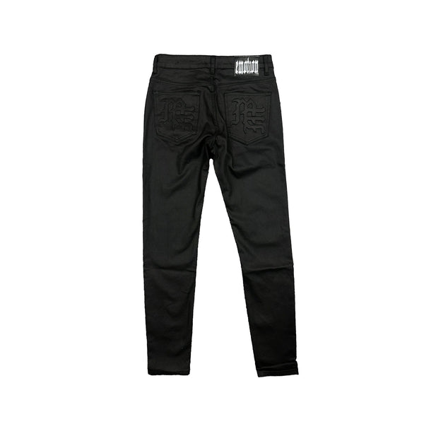Mixed Emotion Blackout Wax Denim (Black)