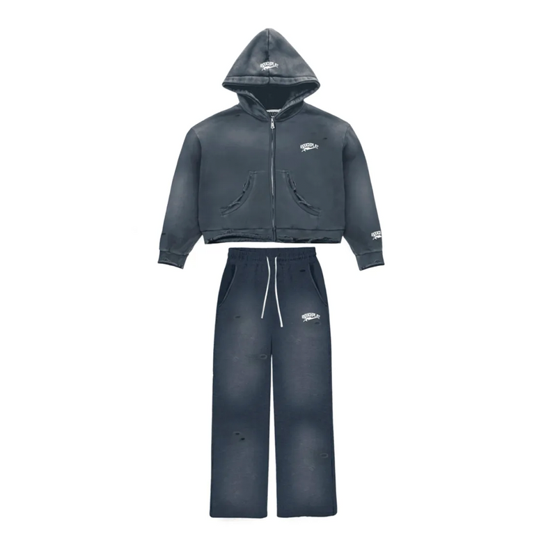 RoughPlay Distressed Sweatsuit (Navy)