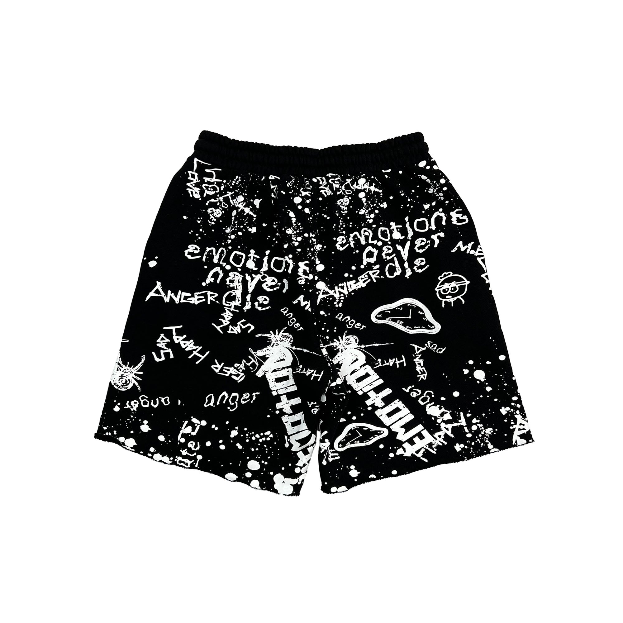 Mixed Emotion Graffiti Shorts (Black)