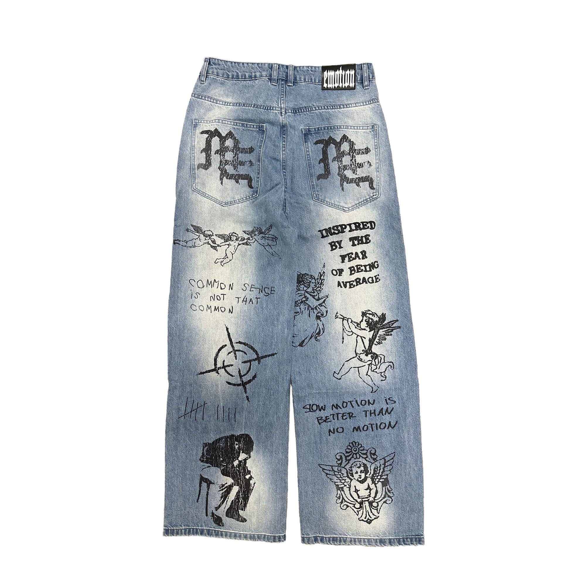 Mixed Emotion Blue Canvas Denim