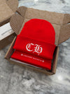 Chrome Hearts Embroidered CH Logo Beanie (Red)