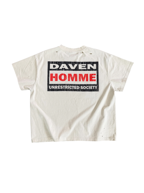 Daven Homme 'Unrestricted Society' Tee