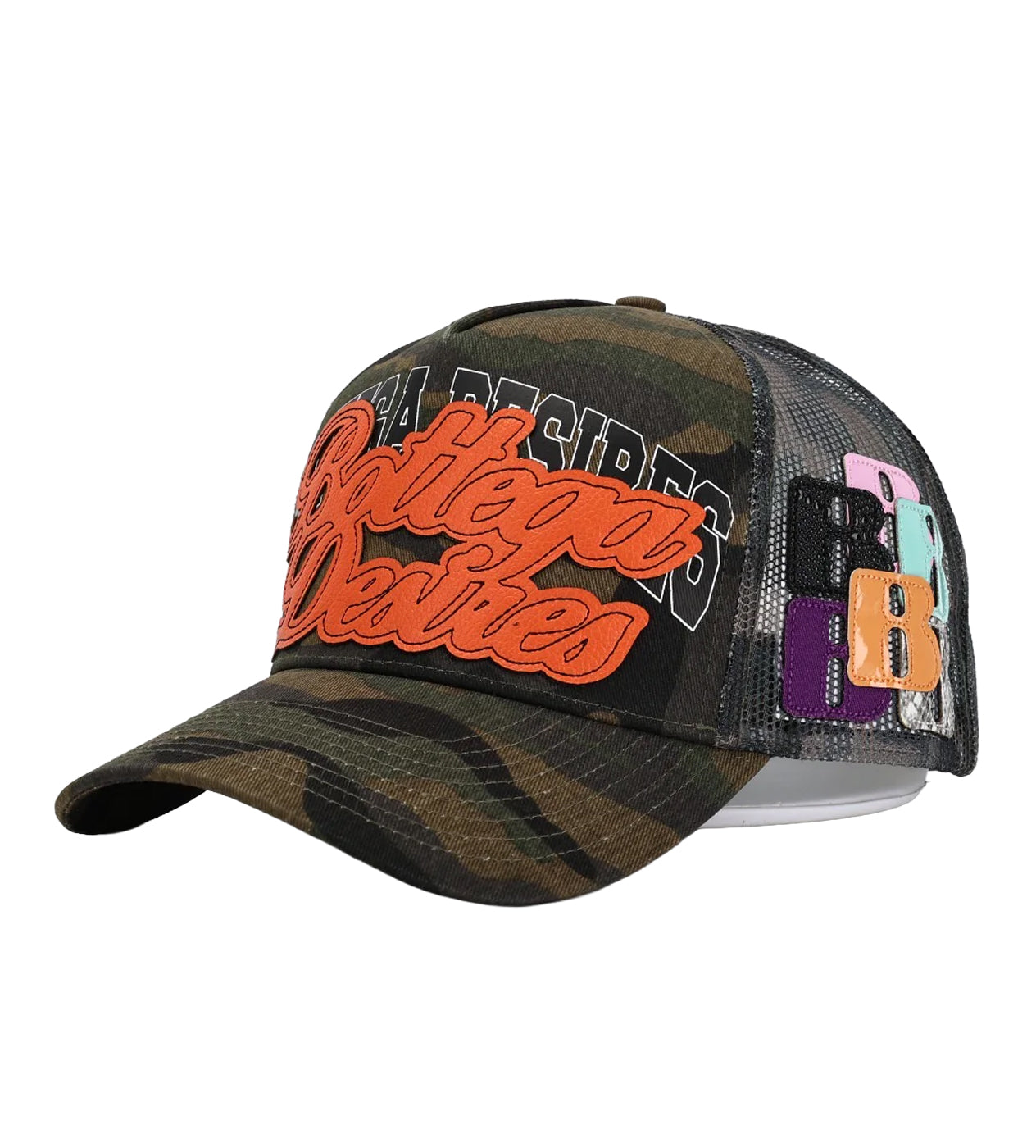 Bottega Desires Camo Trucker Hat