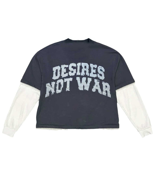 Bottega Desires War Longsleeve Thermal Tee (Navy)