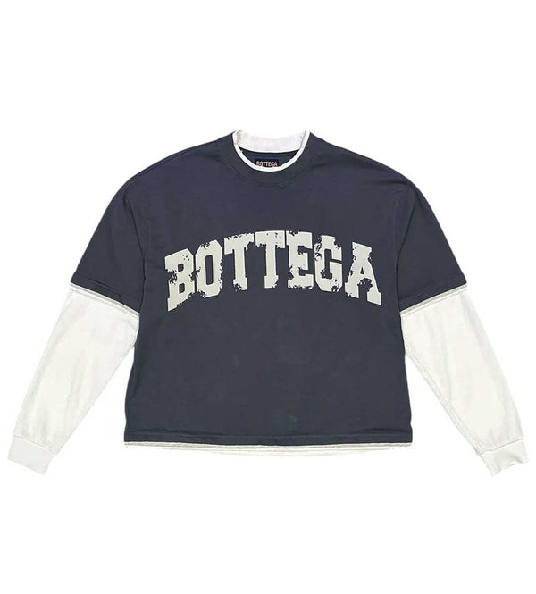 Bottega Desires War Longsleeve Thermal Tee (Navy)