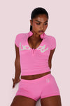Body By Raven Basics Short Set (Bubblegum Pink/Beige)